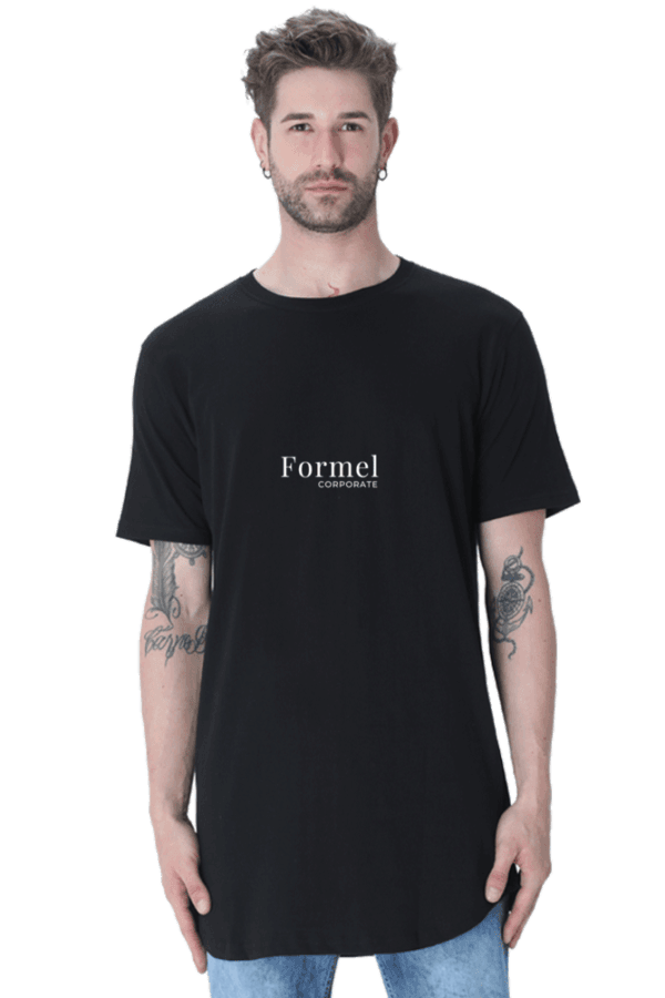 Male Longline Curved TShirt