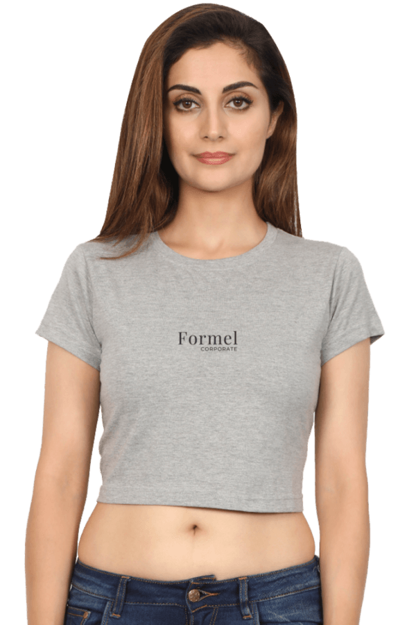 Female Crop Top Grey Melange S